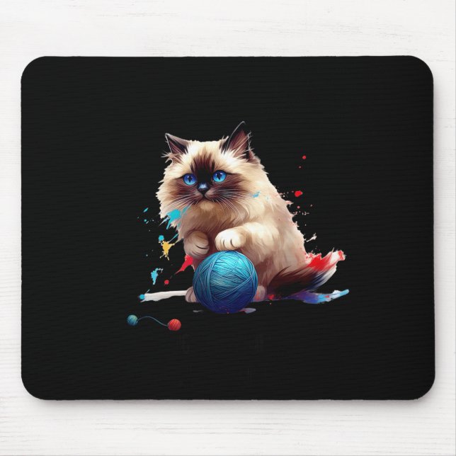 Pajama Ragdoll Cat Perfect For Cat Lovers! For Men Mouse Pad (Front)