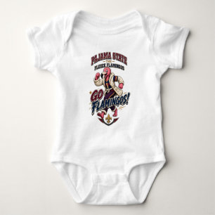Pajama State Fleece Flamingos Graphic Baby Bodysuit