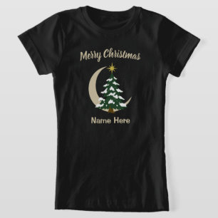 Pajamas Christmas Tree T-Shirt (Personalize)