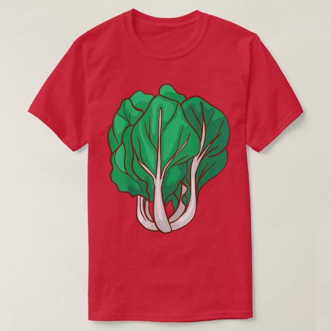 Pak Choi Vegetables Food Vegan Vegetarian T-Shirt (Design Front)