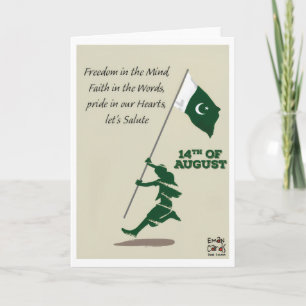 Pak Independence Day - Flag Card