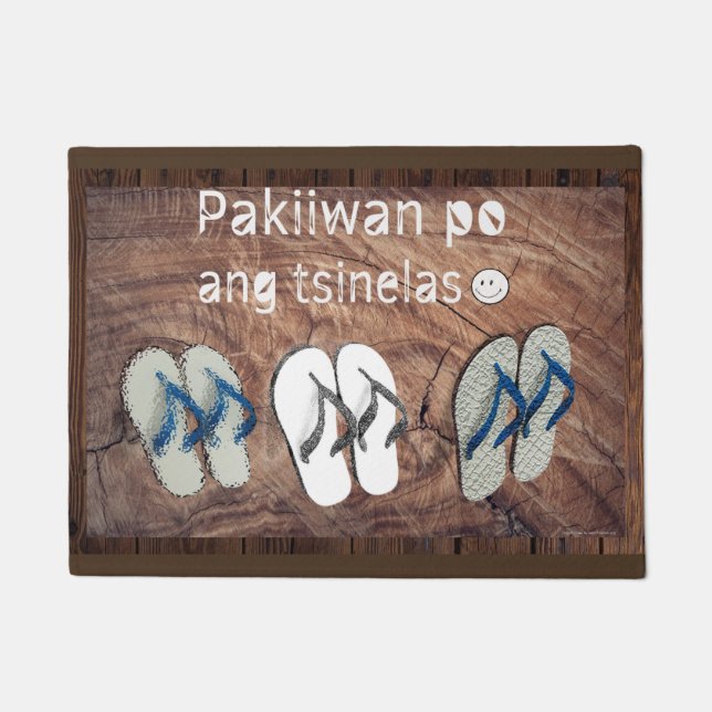 Pakiiwan po ang tsinelas doormat (Front)