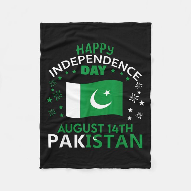 Pakistan 78th Independence Day Pakistani Pride Fleece Blanket (Front)