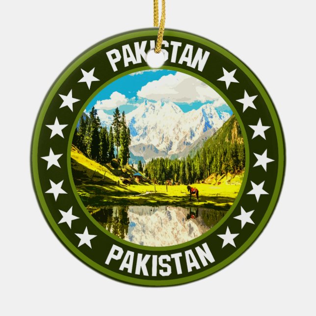 Pakistan                                           ceramic tree decoration (Front)