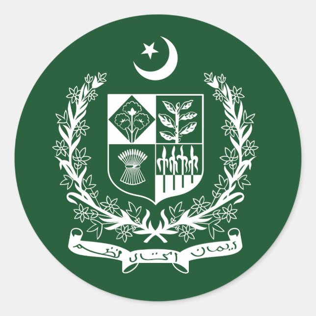 Pakistan Classic Round Sticker (Front)