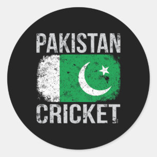 Pakistan Cricket Classic Round Sticker
