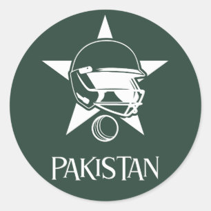 Pakistan Cricket Classic Round Sticker
