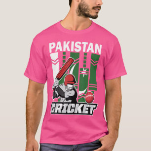 Pakistan Cricket Fans Pakistani Flag Cricket Playe T-Shirt