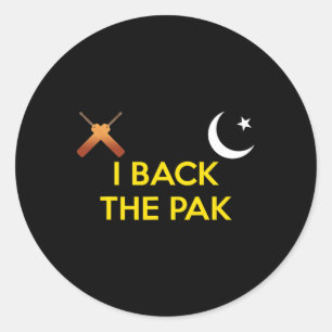 Pakistan Cricket I Ck The Pak Cricket Jersey Classic Round Sticker