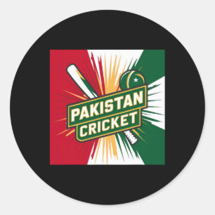 Pakistan Cricket Jersey Cricket Flag Of Pakistan 1 Classic Round Sticker
