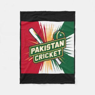 Pakistan Cricket Jersey Cricket Flag Of Pakistan 1 Fleece Blanket