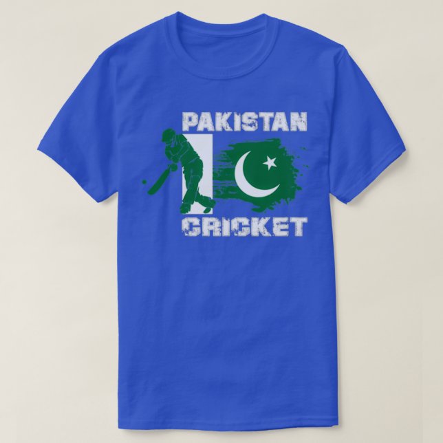 Pakistan Cricket Player Flag Sticker T-Shirt (Design Front)