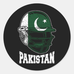 Pakistan Cricket T Shirt Jersey Kit Gift Pakistani Classic Round Sticker