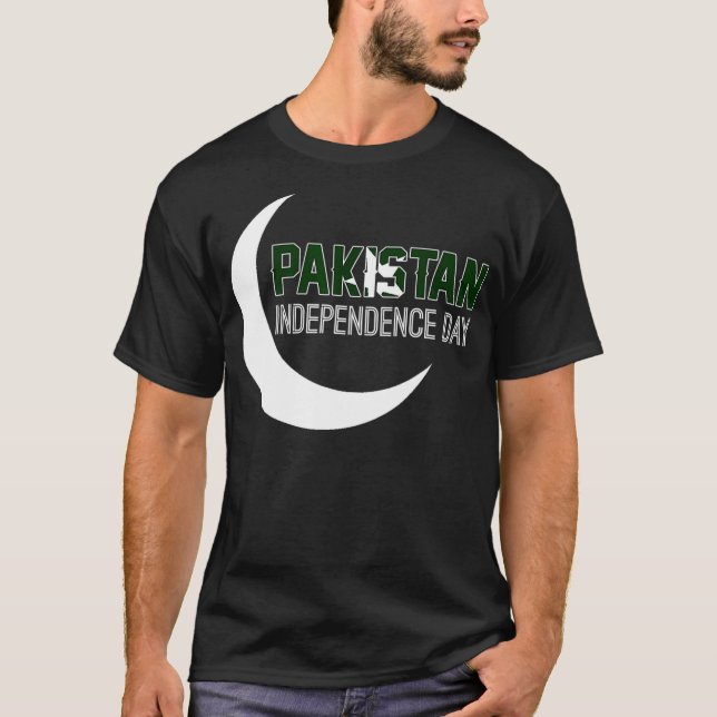 Pakistan Flag 14 August Clothing Happy Independenc T-Shirt (Front)