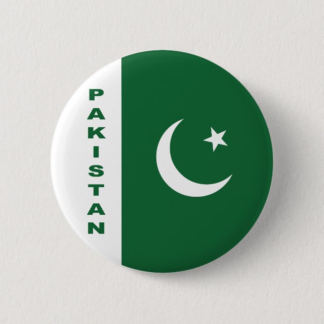 Pakistan Flag  6 Cm Round Badge (Front)
