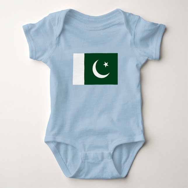 Pakistan Flag Baby Bodysuit (Front)