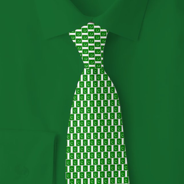 Pakistan Flag Brick Pattern Tie (Creator Uploaded)