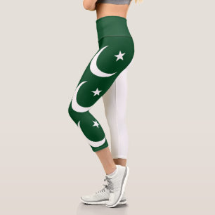 Pakistan Flag Capri Leggings