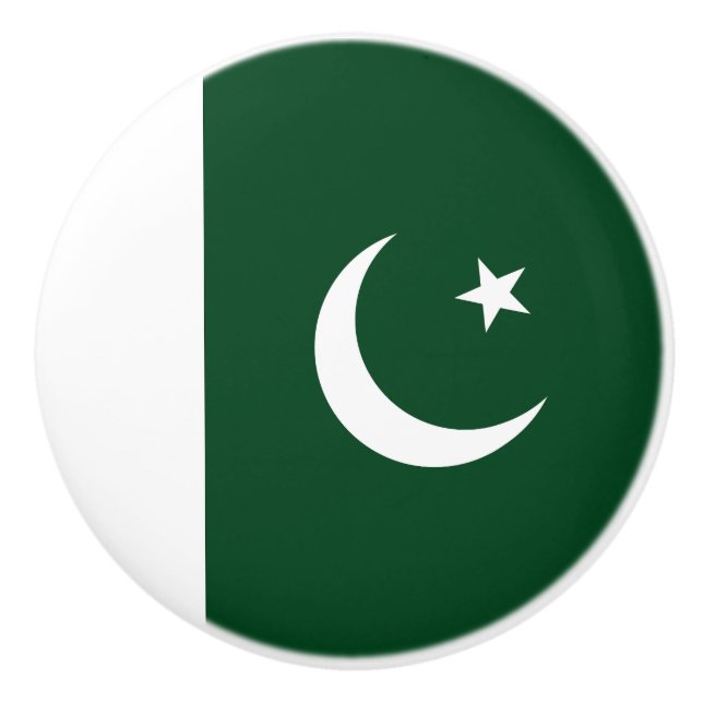 Pakistan Flag Ceramic Knob (Front)