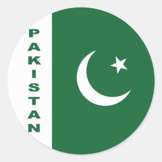 Pakistan Flag  Classic Round Sticker