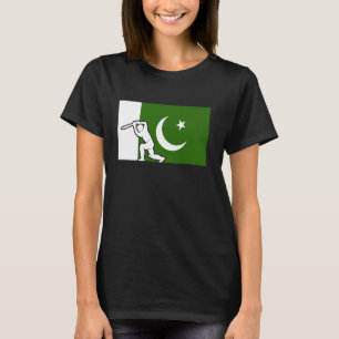 Pakistan Flag Cricket Player Cricket Fans Pakistan T-Shirt