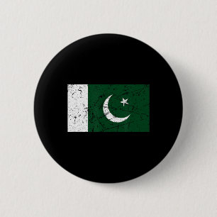 Pakistan Flag Grunge Retro Apparel Souvenirs Pakis 6 Cm Round Badge