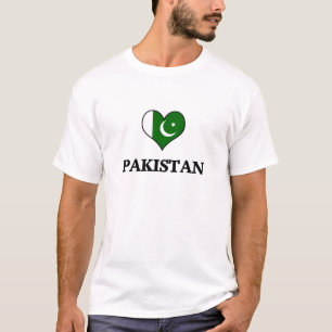 Pakistan Flag Heart T-Shirt