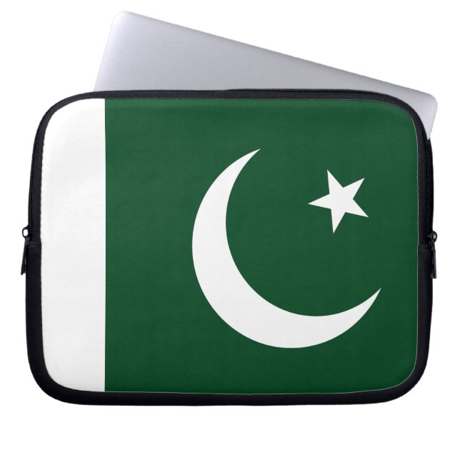 Pakistan Flag Laptop Sleeve (Front)