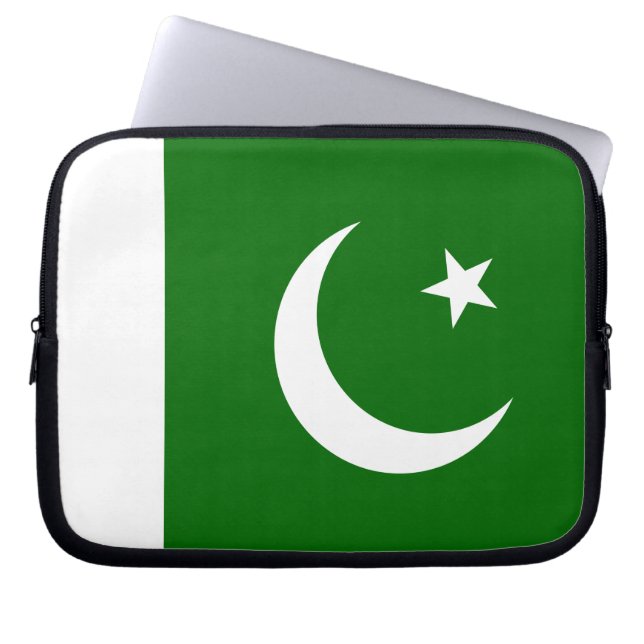 Pakistan Flag Laptop Sleeve (Front)