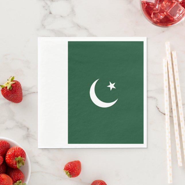 Pakistan flag napkin (Insitu)
