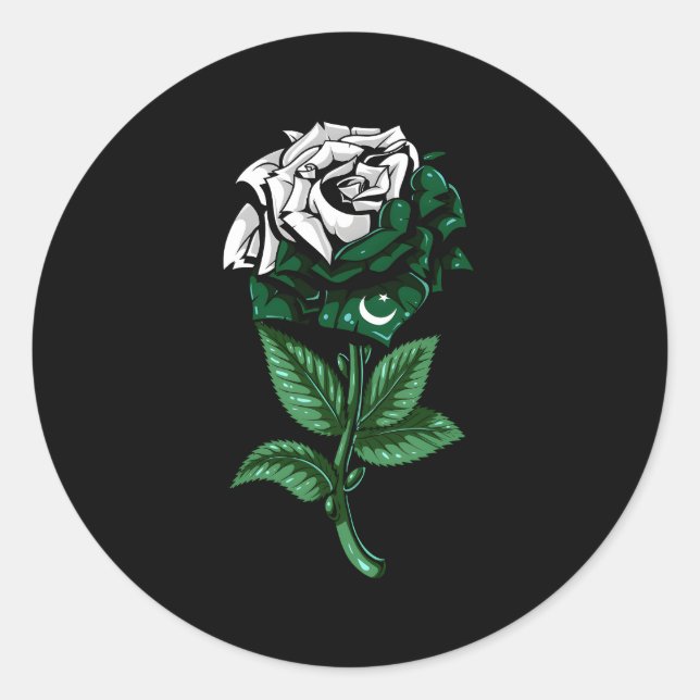 Pakistan Flag Pakistani Classic Round Sticker (Front)