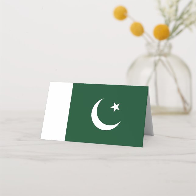 Pakistan flag place card (Front)