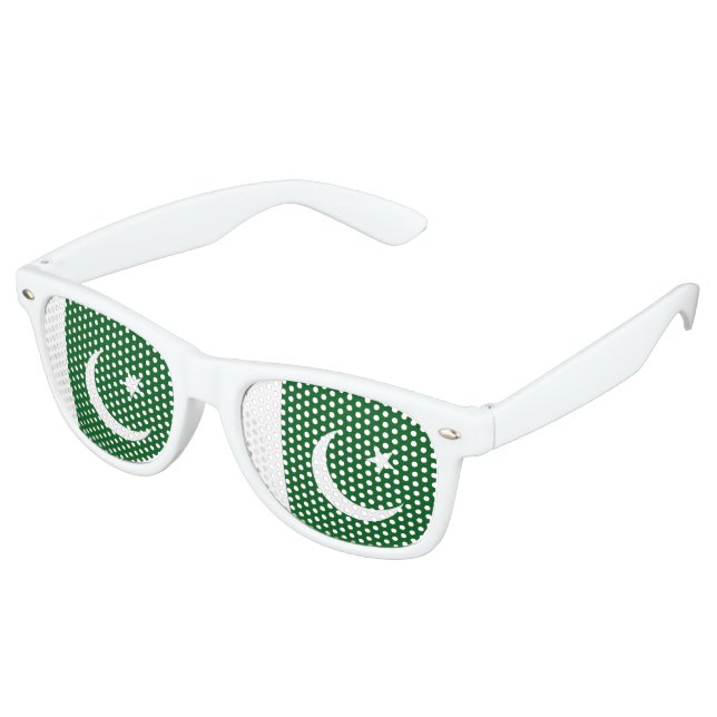 Pakistan Flag Retro Sunglasses (Angled)