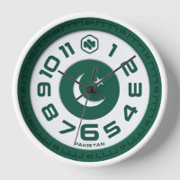 Pakistan Flag Wall Clock