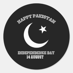 Pakistan Independence Day 14 August  Classic Round Sticker