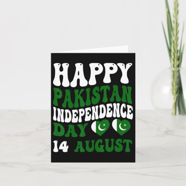 Pakistan Independence Day Pakistani Flag Pride Gro Card (Front)