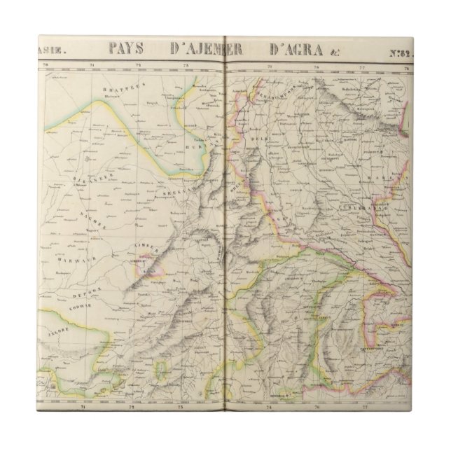 Pakistan, India 82 Tile (Front)