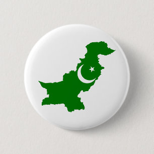 Pakistan Map 6 Cm Round Badge