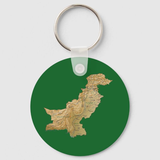 Pakistan Map Keychain (Front)