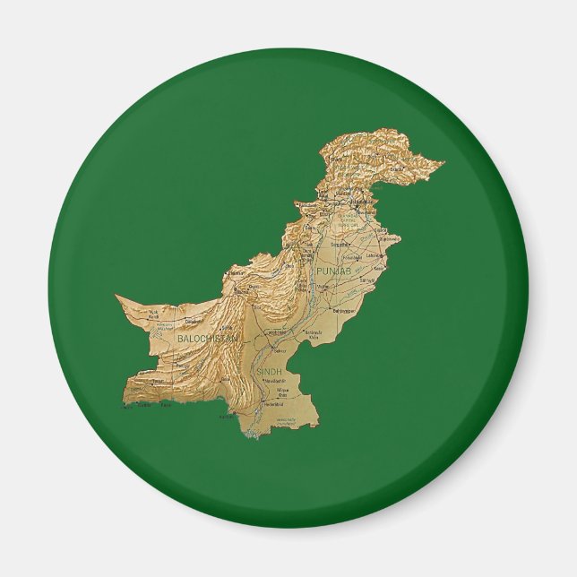 Pakistan Map Magnet (Front)