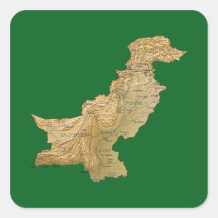 Pakistan Map Sticker