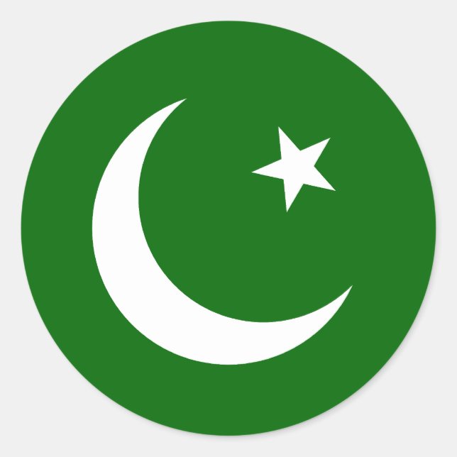 Pakistan Muslim League, Colombia flag Classic Round Sticker (Front)