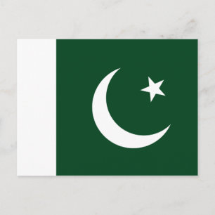 Pakistan National World Flag Postcard