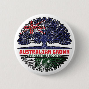Pakistan Pakistani Australian Australia Tree Roots 6 Cm Round Badge