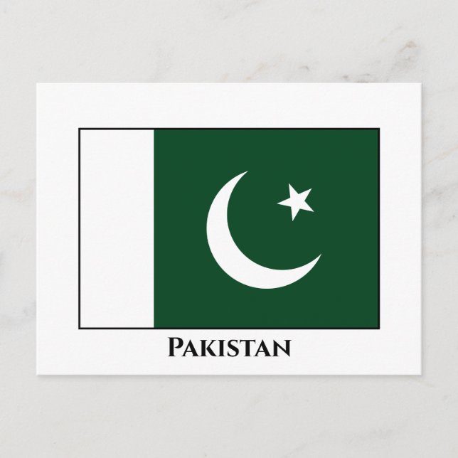 Pakistan (Pakistani) Flag Postcard (Front)