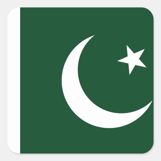 Pakistan (Pakistani) Flag Square Sticker (Front)