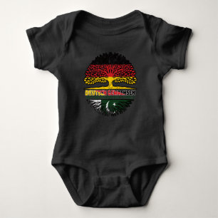 Pakistan Pakistanisch Deutsch Deutschland Baum Baby Bodysuit