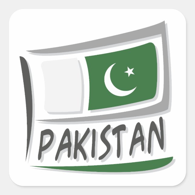 Pakistan  Pride X Flag Square Sticker (Front)