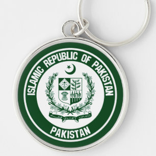 Pakistan Round Emblem Key Ring