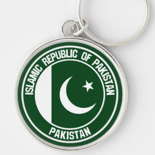 Pakistan Round Emblem Key Ring